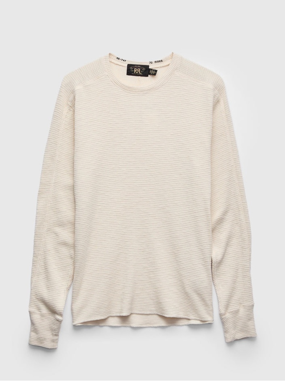 Double RL Cream Waffle-Knit Shirt